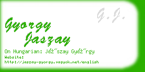 gyorgy jaszay business card